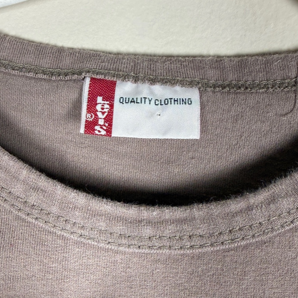 Vintage Levi’s Fitted Tee Shirt Brown Graphic T-shirt Heavy 90s/Y2K Sz S - Picture 6 of 7